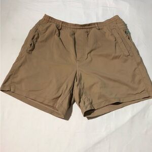 Birddogs for your boomstick mens L athletic shorts tan fully lined elastic waist
